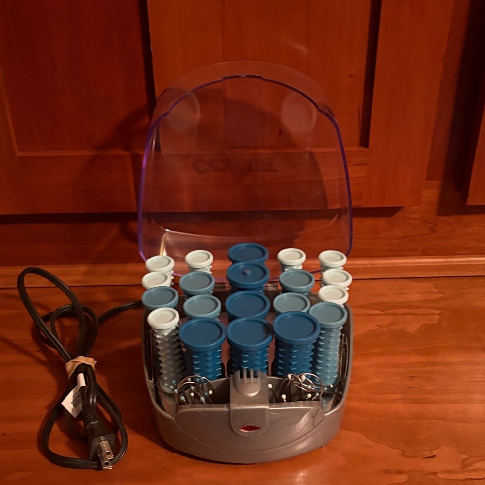 Electric Hot Rollers Set with Blue and Light Blue Rollers-Conair